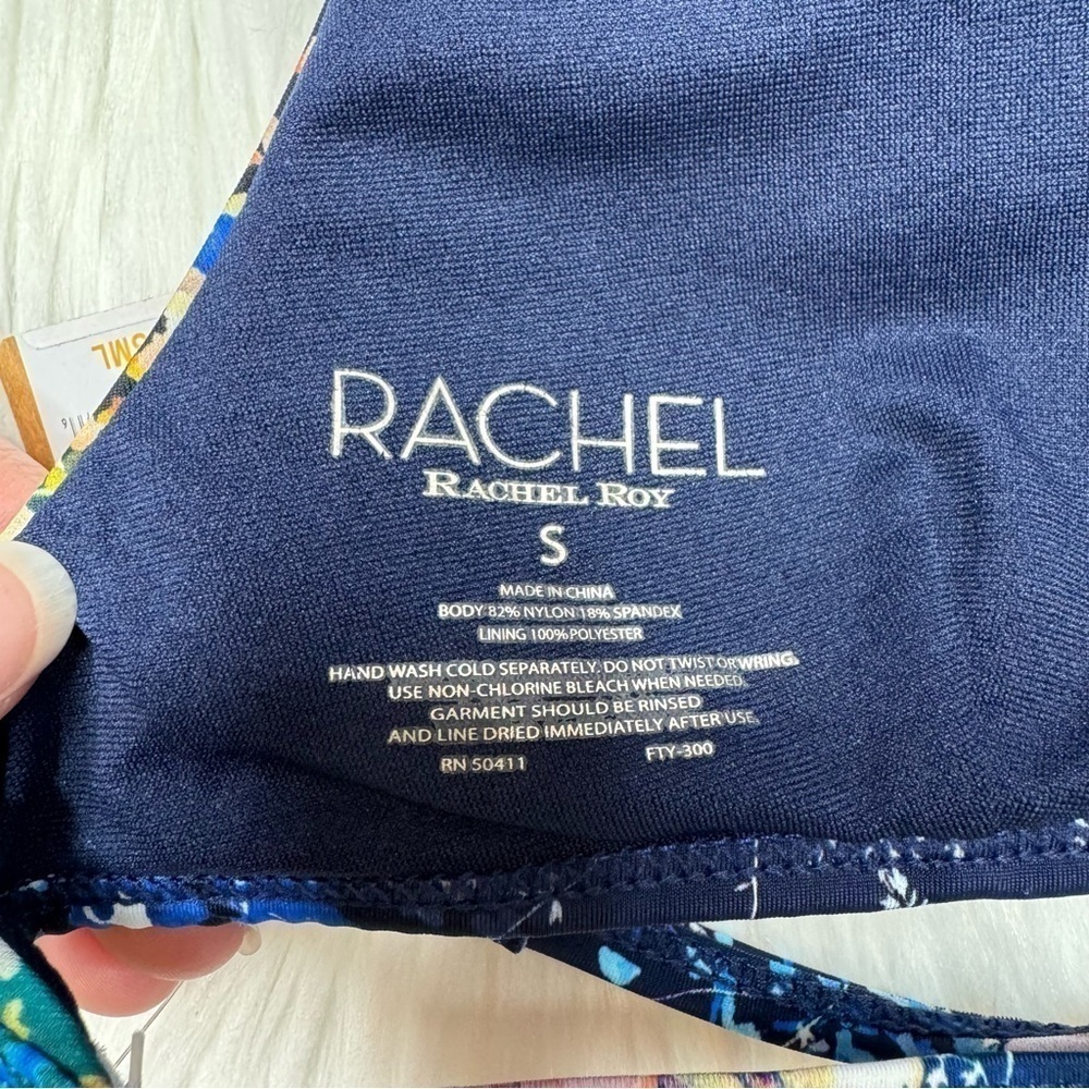 NWT Rachel Roy Midnight Garden Floral Bikini Top Small - Picture 9 of 11